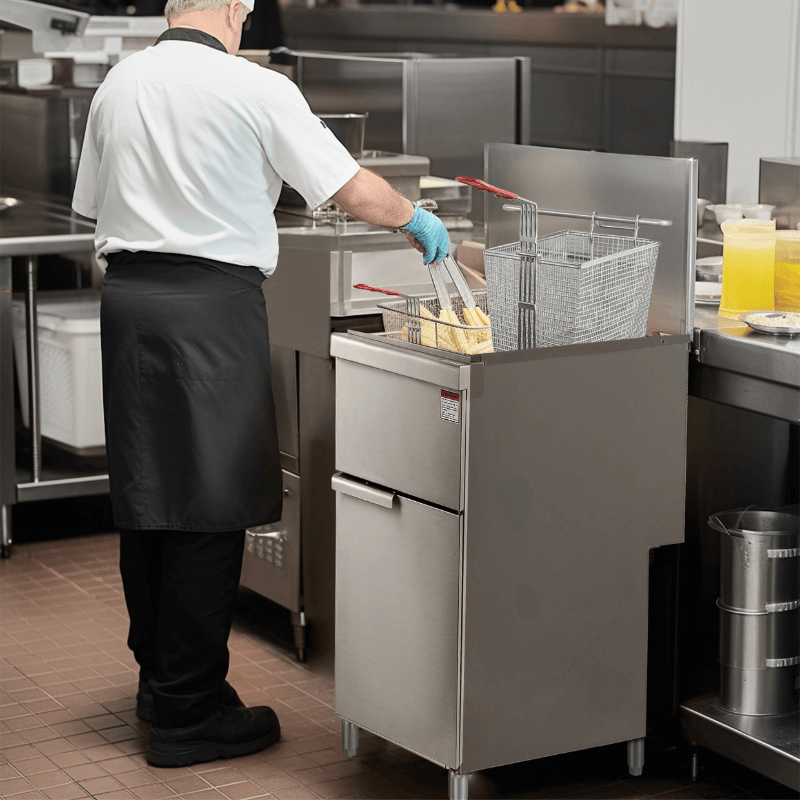 KICHKING Stainless Steel Floor Fryer