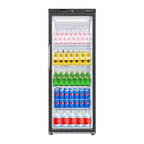 BLUELINETECH Display Refrigerator 18.6Cu.ft, 33-45℉, Black, for Food and Beverage Refrigeration, for Commercial Kitchen, Home, Canteen, Restaurant