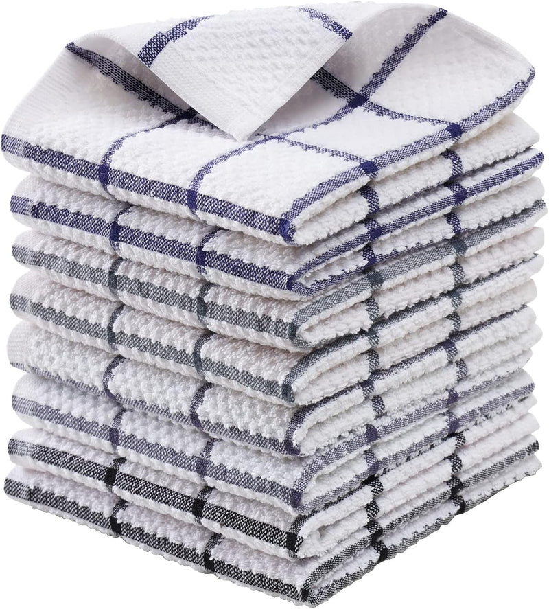 Set of 4 100% Cotton Absorbent and Function Kitchen Utility Towels - Dark  Gray