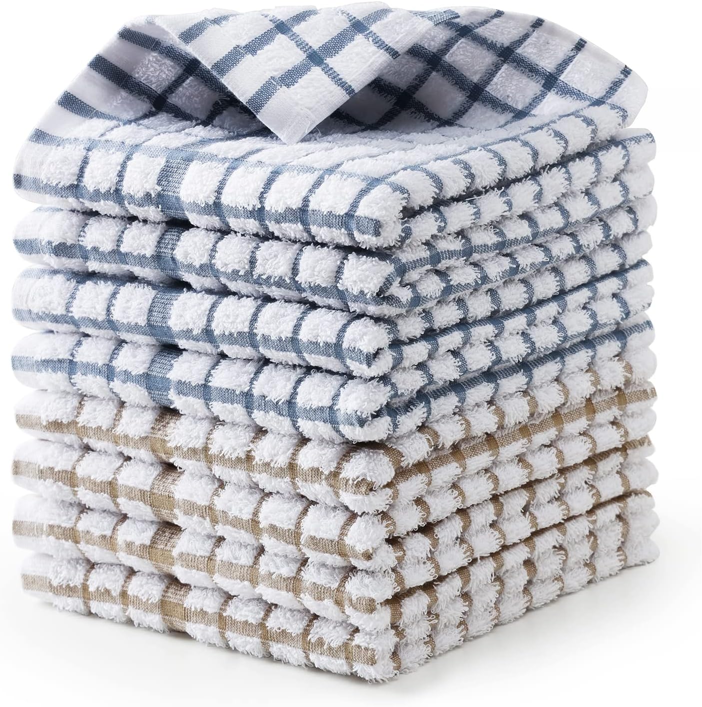 100% Cotton Kitchen Towels, Absorbent Rags for Cleaning Counter Top, Hand  Drying