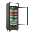 11.3 Cu. Ft Merchandiser Refrigerator 32-50°F Commercial Beverage Refrigerators Low-E Glass Door Display Cooler Aluminum Alloy Frame Upright Drink Fridge, LED Light Box Adjustable Organizer