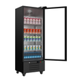 11.6 Cu.Ft Merchandiser Refrigerator 32-50°F Commercial Cooler Aluminum Alloy Frame Beverage Refrigerators Low-E Glass Door Display Cooler Drink Fridge, Adjustable Shelves Organizer ETL/DOE